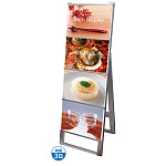 A3サイズ カードケーススタンド看板 規格:A3横×4枚 片面 (CCSK-A3Y4K)