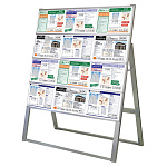 A4サイズ カードケーススタンド看板 規格:A4横×12枚 片面 ハイタイプ (CCSK-A4Y12KH)