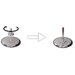 ■スタンダードな丸い脚部・直径30cmのM脚