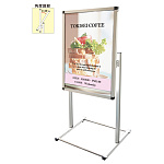 フロアバリウススタンドI型 アクリルタイプ FVAI-ACシリーズ　規格： B2縦 シルバー (FVAIAC-B2T)