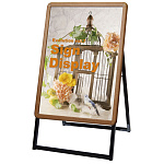 ポスターグリップスタンド看板 屋内用 A1 片面 木目 (PGSK-A1KM)