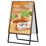 ポスターグリップスタンド看板 屋外用 B2 両面 木目 (PGSK-B2RM-G)
