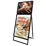 ポスターグリップスタンド看板コンビ(屋外用) A2×A1 カラー:ブラック (PGSKC-A2A1KB-G)