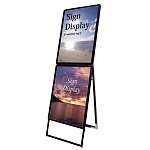 屋内用コンビ・ポスターグリップスタンド看板 規格:A2×A2 ブラック (PGSKC-A2A2KB)