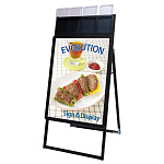 ポスターグリップスタンド看板パンフレットケース付(屋外用) B2サイズ 規格:片面 ブラック (PGSKP-B2KB-G)