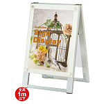 A3ポスター用小型スタンド看板プチ 規格:A3縦 両面 ホワイト (PSSK-A3TRW)