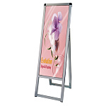 バリウススタンド看板 ACタイプ A1半分サイズ シルバー 片面 (VASKAC-A3TTK)