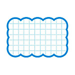 カード 16-4154 抜型カード四角 中 ブルー