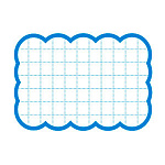 カード 16-4481 抜型カード四角 大 ブルー