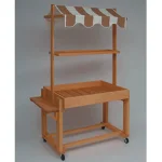 ナチュラルBOXワゴン サイドテーブル付