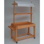 ナチュラルBOXワゴン　サイドテーブル付