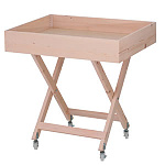 木製X脚ワゴン アイボリー