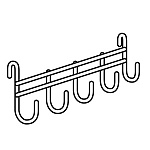 HF-52 5連フック 白