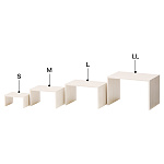 木製コの字ディスプレイ(ホワイトウッド)LL