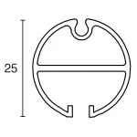 アルミH型パイプ シルバー