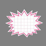 爆弾吹出しカード W90×H68 16-4157 ピンク