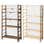 システムシェルフOLD ネット付 5段 ブラック