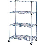 ワイヤーラック 4段 （H1590） W1212 キャスター付
