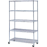 ワイヤーラック 5段 （H1890） W1212 キャスター付