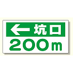 坑口距離表示板 ← 坑口 m (316-85)
