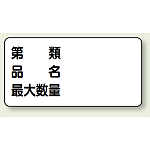 横型標識 第種 品名 最大数量 鉄板 300×600 (319-13)