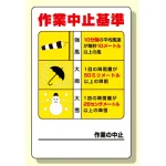 玉掛関係標識 作業中止基準 (326-12)