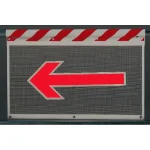 風抜けメッシュ標識左矢印 (反射タイプ) (341-91)