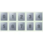 吹付け用プレート 数字 0-9（10枚1組） 350×300 (349-06A)