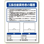 写真ケース付作業主任者標識 玉掛技能.... (356-48)