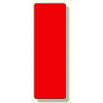 短冊型標識 表示内容: (赤) 無地 (360-04)