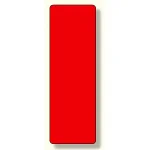 短冊型標識 表示内容: (赤) 無地 (360-04)