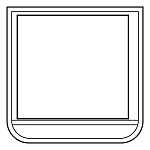 差替楽々・ポケット胸章 60×60 白 (368-12)