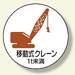 作業管理ステッカー 移動クレーン1t未 (370-90)