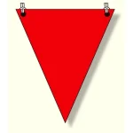 三角旗 赤無地 (372-61)