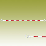 コーンバー (赤白) 赤色部反射 34Ф×2000mm (385-31A)