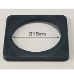 カラーコーン用ウエイト (700mmH用) 黒・ゴム製2kg (385-41)