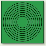 ゲージマーカー 目安マーキング 緑 110×110 10枚1組 (446-86)