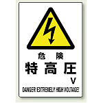 危険 特高圧 エコボード 450×300 (804-27B)