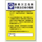 作業主任者職務表示板 600×450