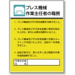 作業主任者職務表示板 600×450