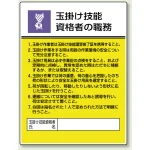 作業主任者職務表示板 600×450