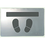 吹付け用プレート 足跡とまれ 亜鉛メッキ鋼板 385×600 (819-33A) 足跡とまれ (819-33A)