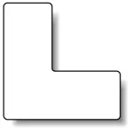 置場表示ステッカー 4枚1組 120×120mm(50mm幅)