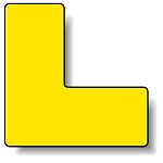 置場表示ステッカー (黄) 4枚1組 (819-67)