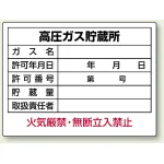 高圧ガス関係標識 エコユニボード 450×600
