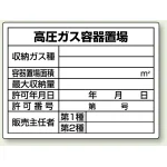 高圧ガス関係標識 エコユニボード 450×600
