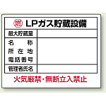 LPガス貯蔵設備 ボード 450×600 (827-61)
