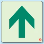 避難口・通路誘導標識 (蓄光ステッカー) 300×300