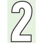 路面用番号表示 合成ゴム 280×1.2mm厚 2 (834-52)