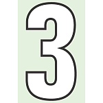 路面用番号表示 3 合成ゴム 280×1.2mm厚 (834-53)